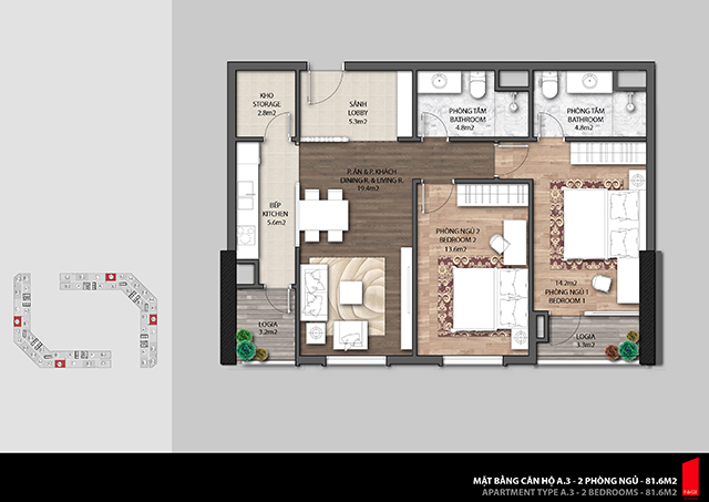 Thiết kế căn hộ A3