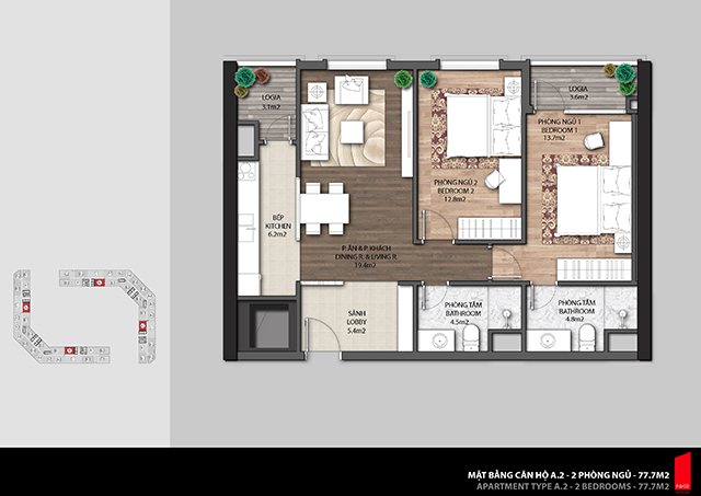 Thiết kế căn hộ A2