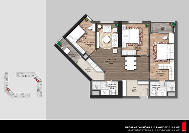 Thiết kế căn hộ B1.5
