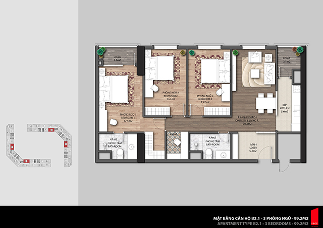 Thiết kế căn hộ B2.1