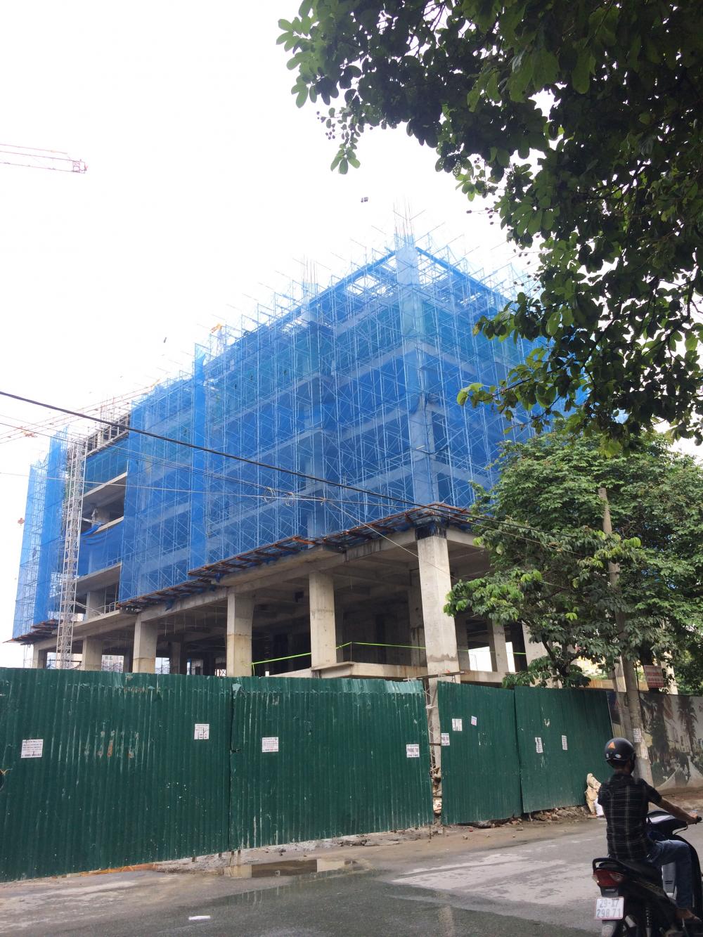 Dự án đang thi công tới mặt sàn tầng 7