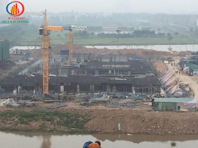 Dự án đã triển khai hoàn thiện xong phần móng và đang đổ cột xây dựng tầng 1 của tòa nhà