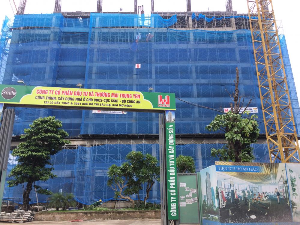Dự án đang thi công tới mặt sàn tầng 10