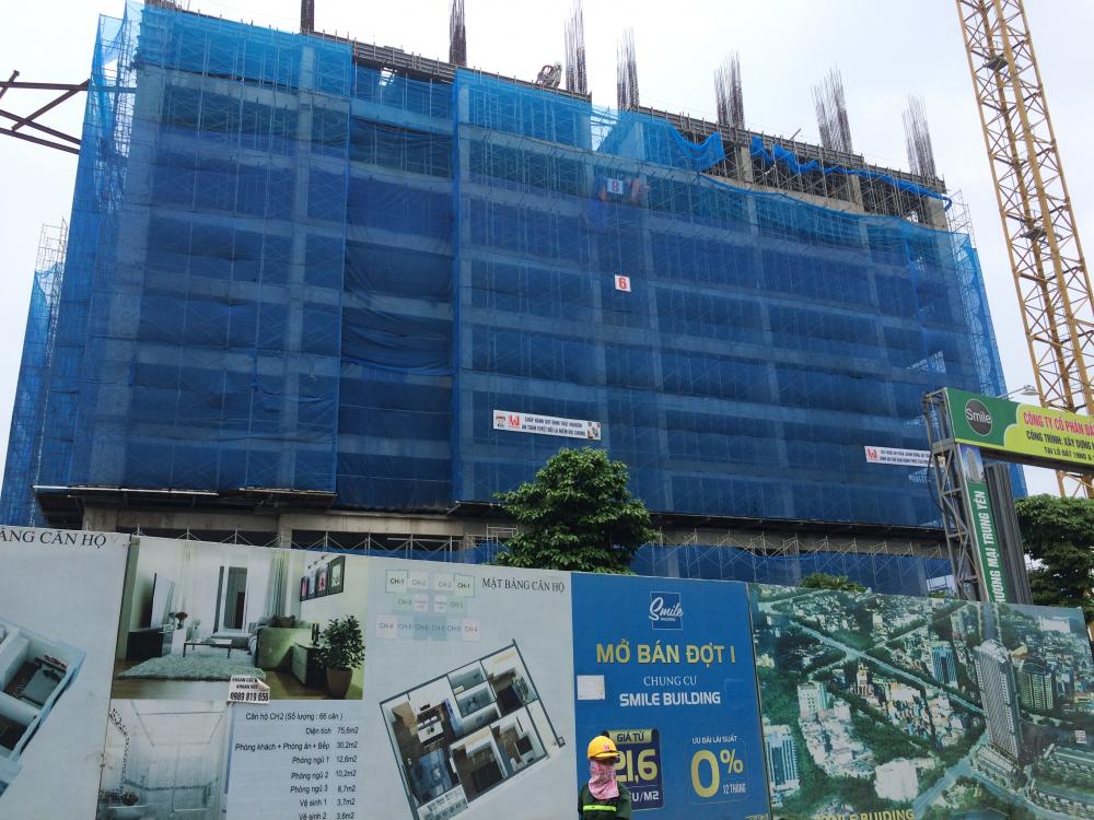 Dự án đang thi công tới mặt sàn tầng 10