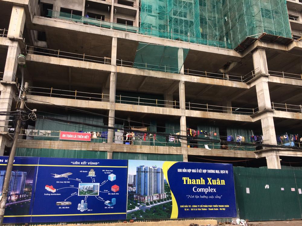 Dự án đang thi công tới mặt sàn tầng 19