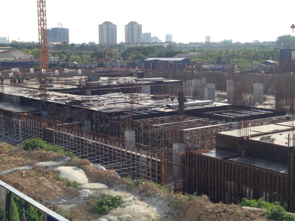 Dự án đang xây dựng đến mặt sàn tầng 1