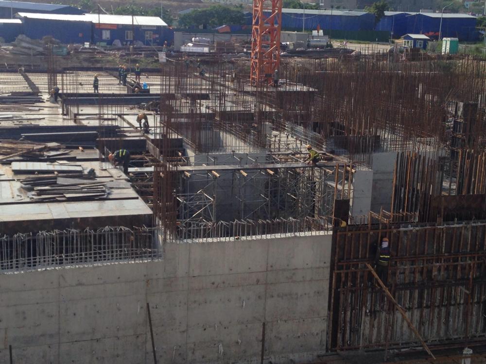 Dự án đang xây dựng đến mặt sàn tầng 1
