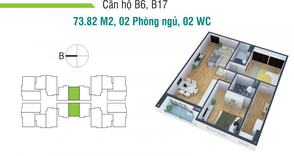 Thiết kế căn hộ B6, B17