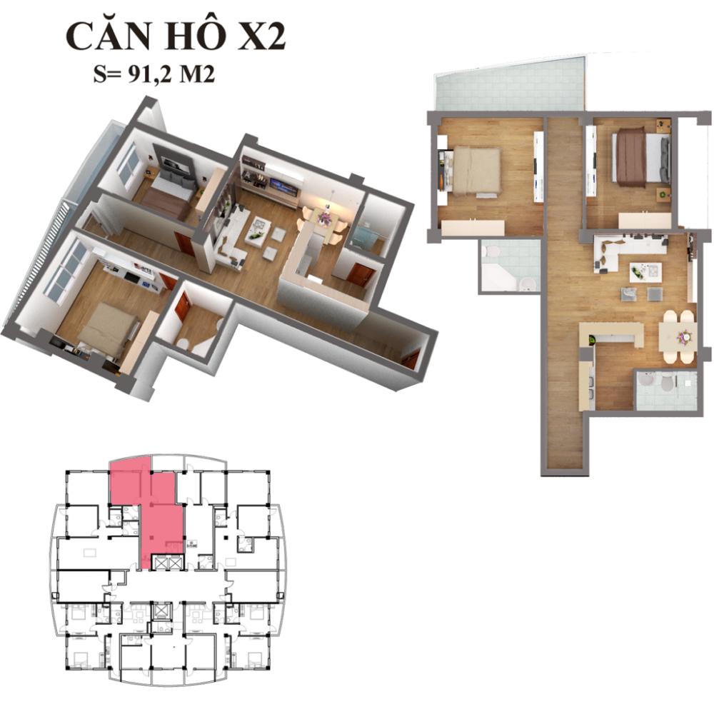 Thiết kế căn hộ X2