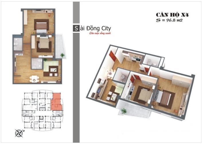 Thiết kế căn hộ X4