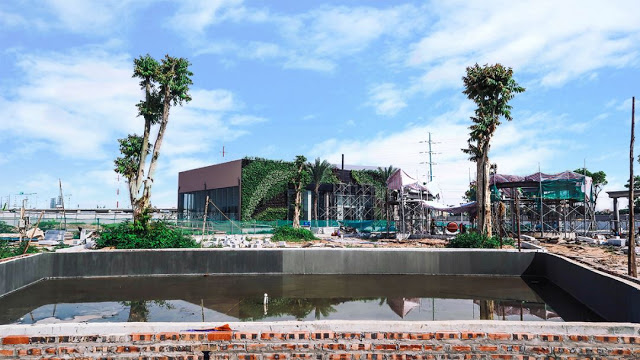 Hệ thống nhạc nước bao quanh lõi ánh sáng