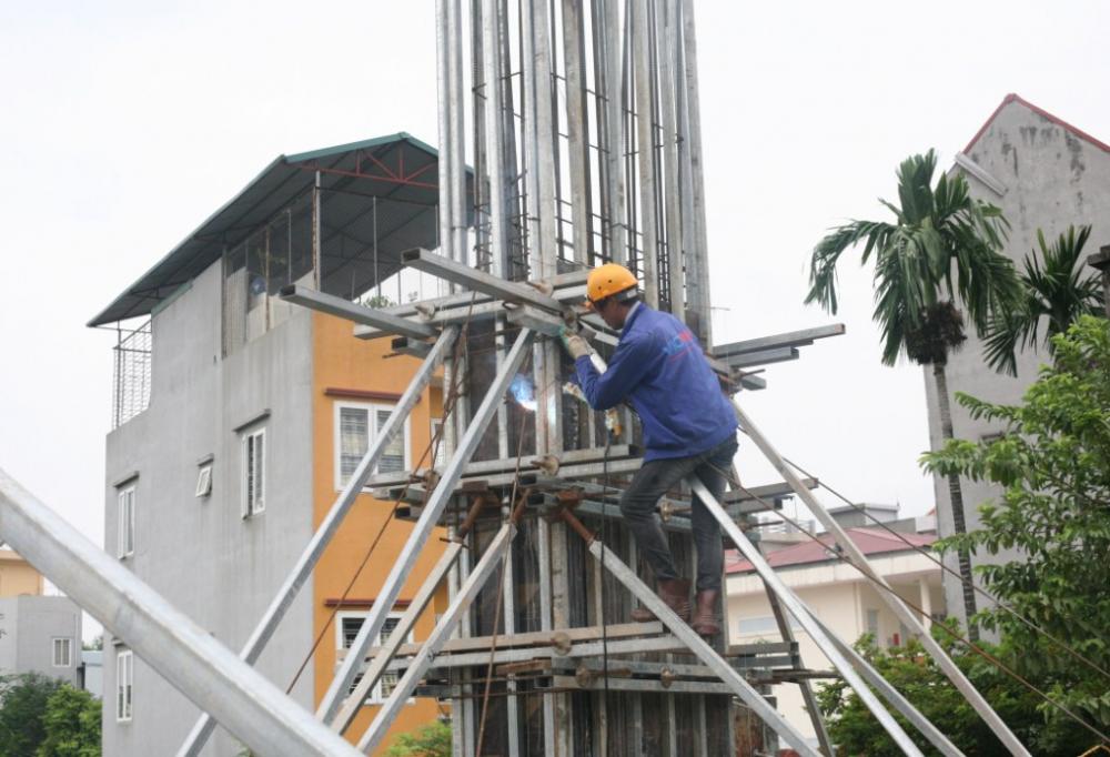 Dự án đang thi công mặt sàn tầng 1