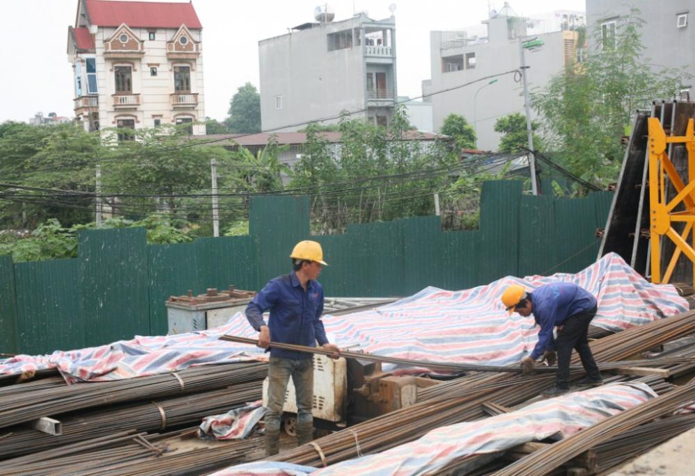 Dự án đang thi công mặt sàn tầng 1