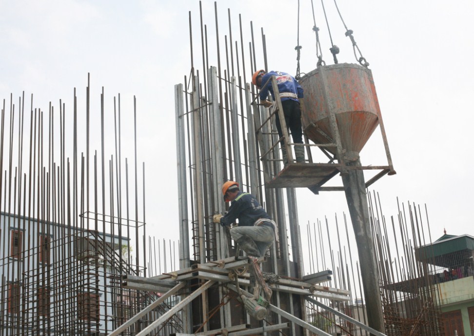 Dự án đang thi công mặt sàn tầng 1