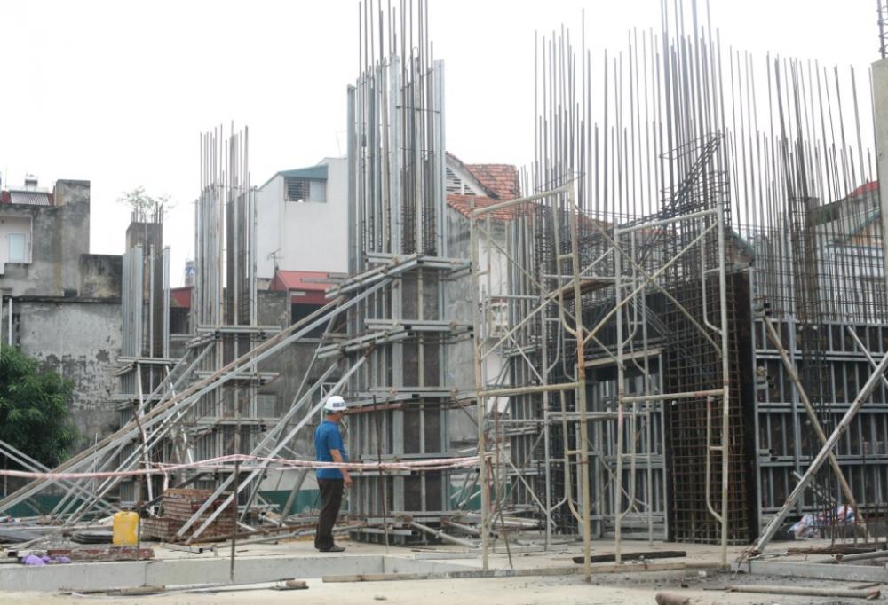 Dự án đang thi công mặt sàn tầng 1