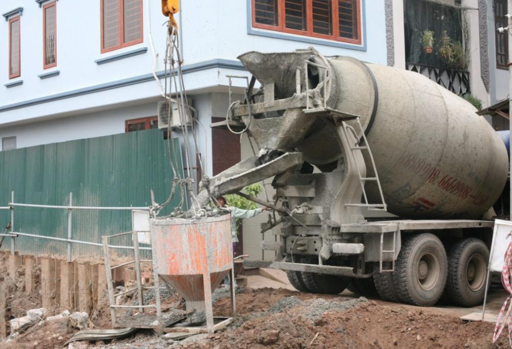 Dự án đang thi công mặt sàn tầng 1