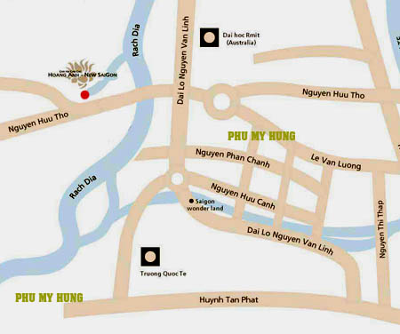 Vị trí của Khu căn hộ cao cấp New Saigon (Hoàng Anh 3) | ảnh 1