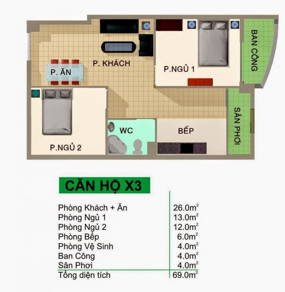 Thiết kế căn hộ X3