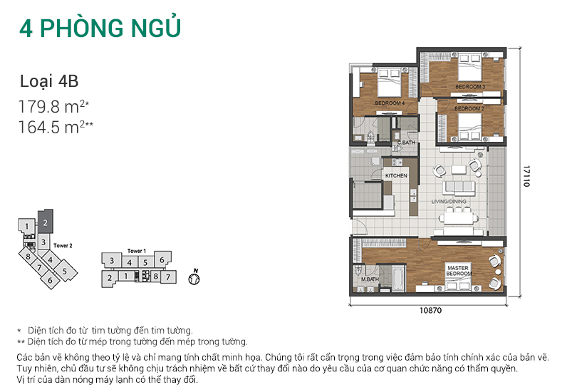 Thiết kế căn hộ loại 4B