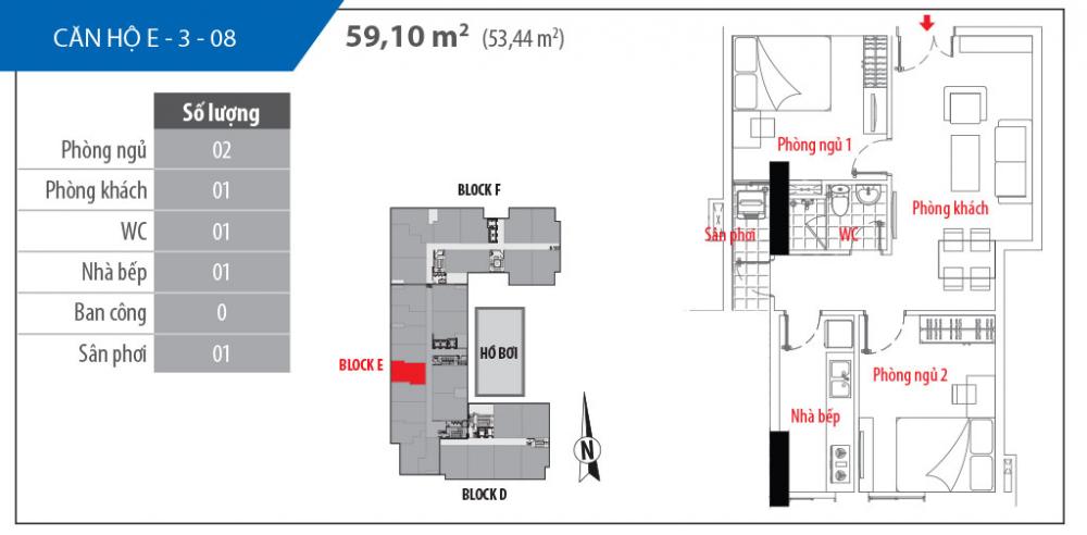 Thiết kế căn hộ E-3-08