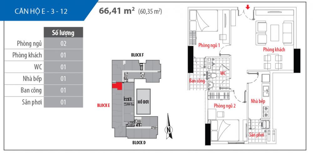 Thiết kế căn hộ E-3-12