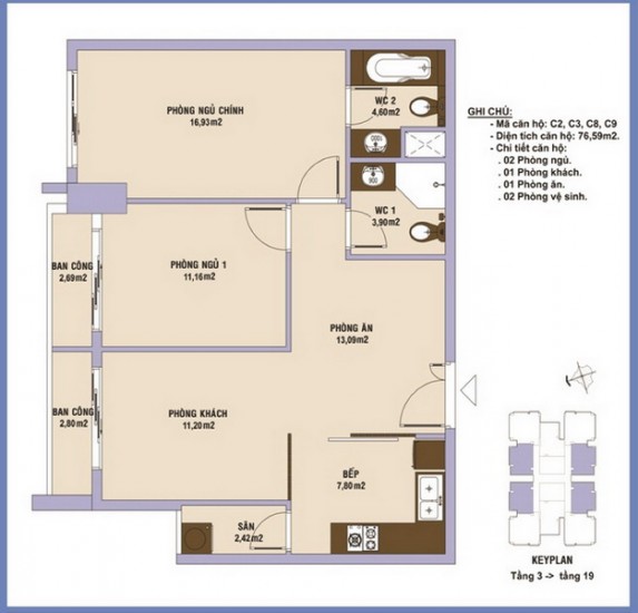 Căn hộ C2, C3, C8,C9