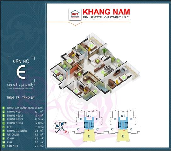 Thiết kế căn hộ E