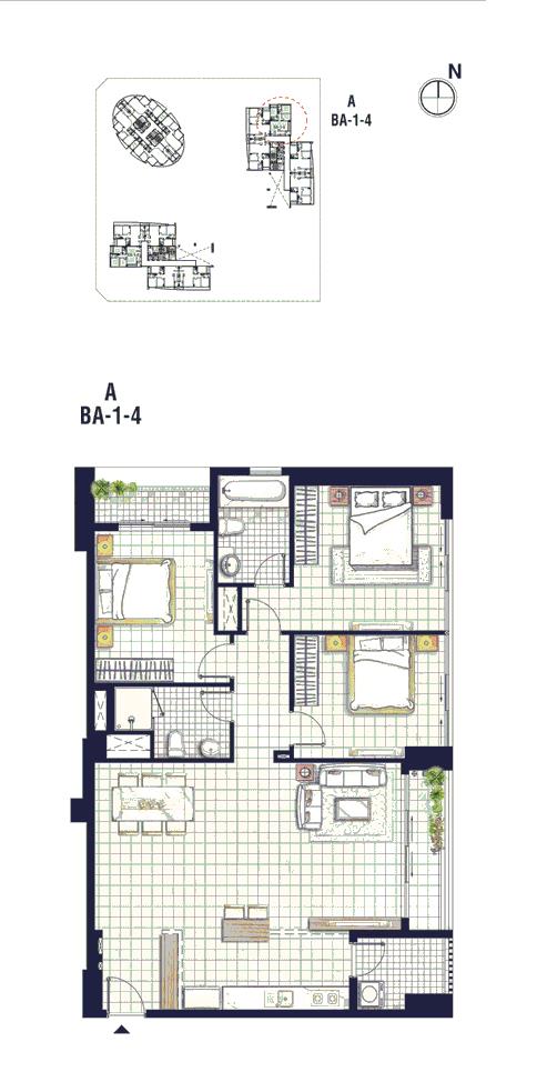 Căn hộ A - Tòa B&C