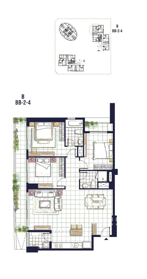 Căn hộ B - Tòa B&C