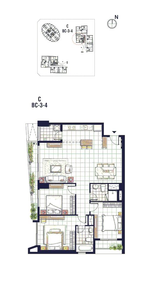 Căn hộ C - Tòa B&C