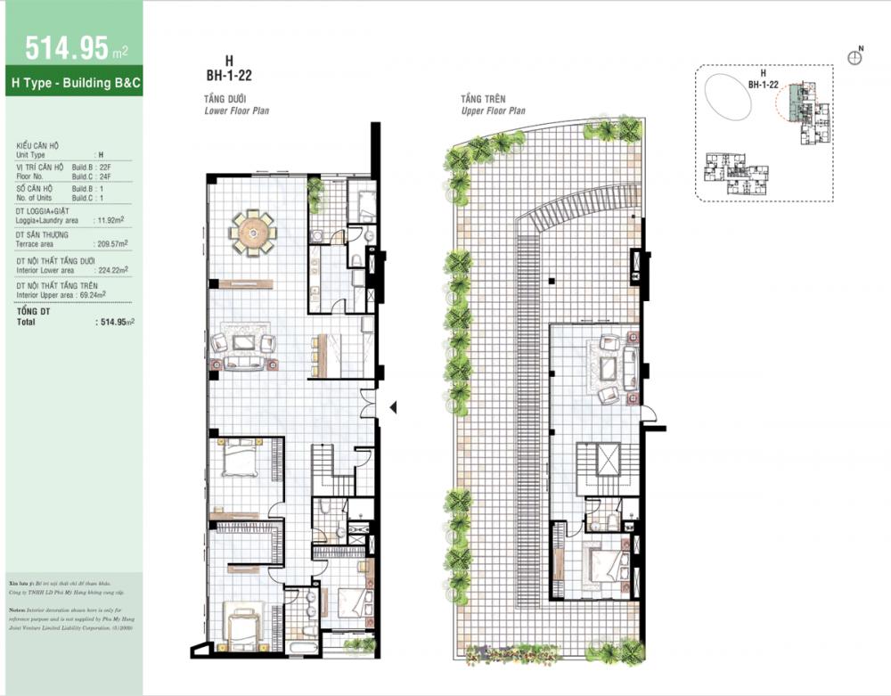 Căn hộ H - Tòa B&C