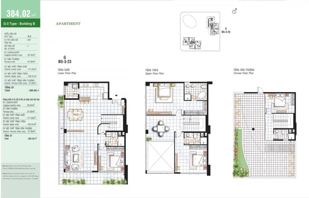 Căn hộ G-3 Tòa B&C