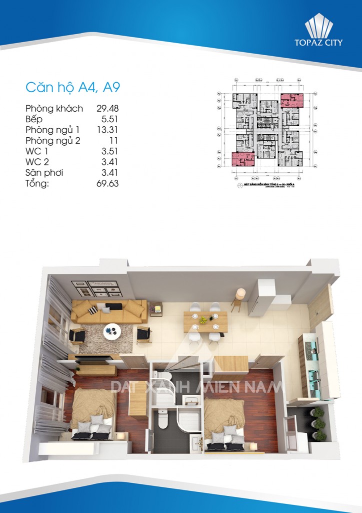 Thiết kế căn hộ A4, A9
