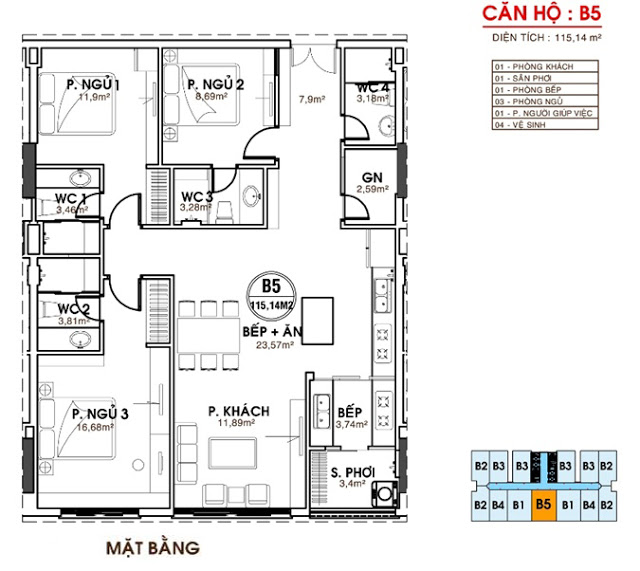 Thiết kế căn hộ B5