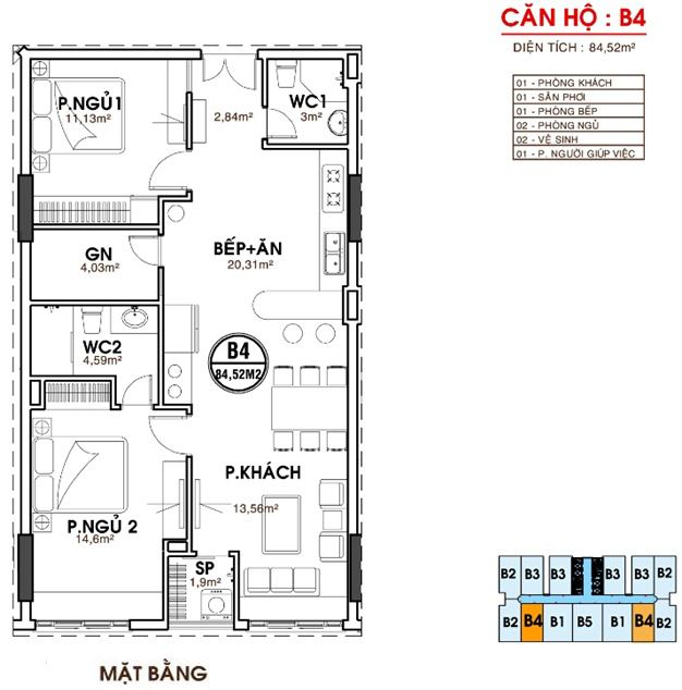 Thiết kế căn hộ B4