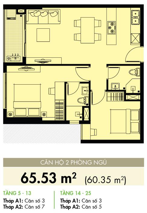 Thiết kế căn hộ 3-5