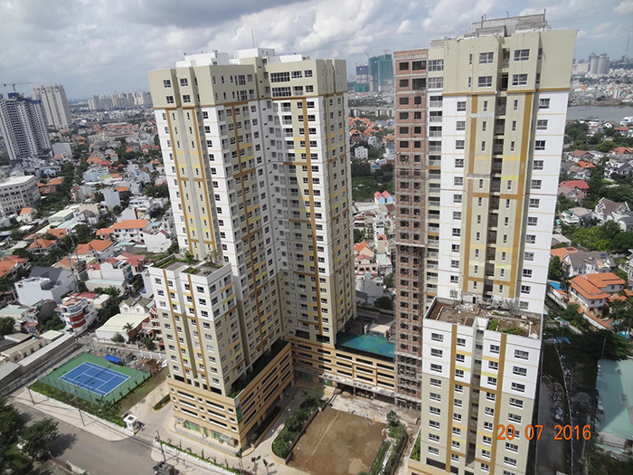 Đang hoàn thiện tháp A1,A2