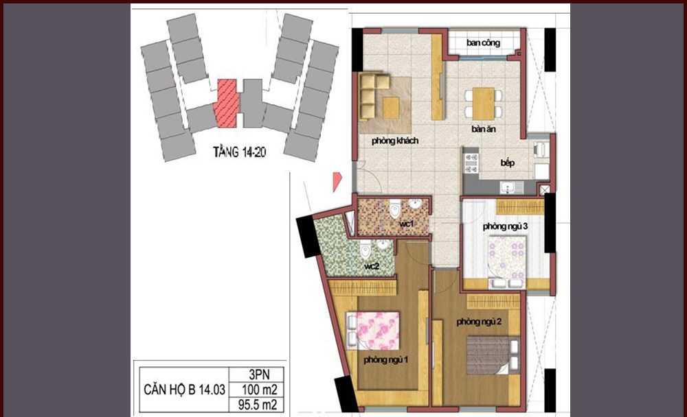 Căn hộ B 14.03