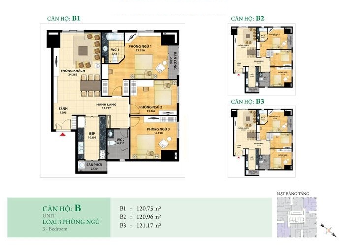 Thiết kế căn hộ B3