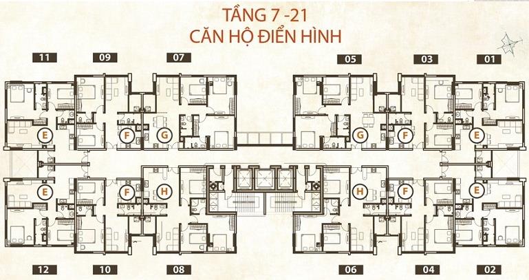 Mặt bằng tầng điển hình