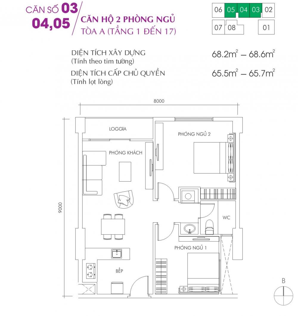 Thiết kế căn hộ 03, 04, 05