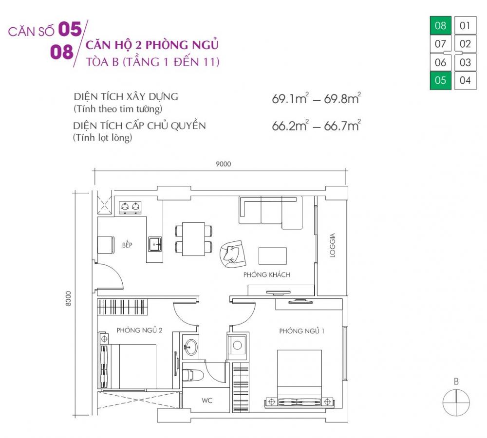 Thiết kế căn hộ 05, 08