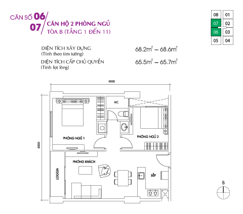 Thiết kế căn hộ 06, 07