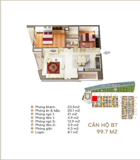 Thiết kế căn hộ 99.7 m2