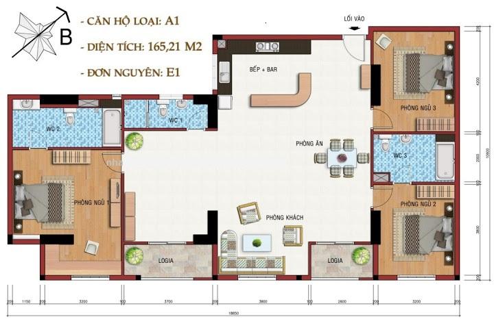 Thiết kế căn hộ A1