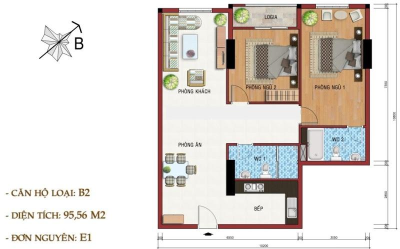 Thiết kế căn hộ B2