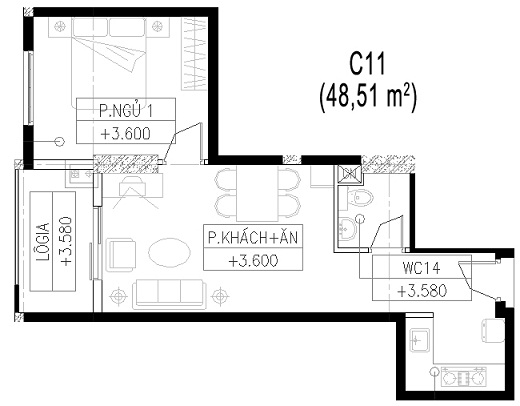 Thiết kế căn hộ C11