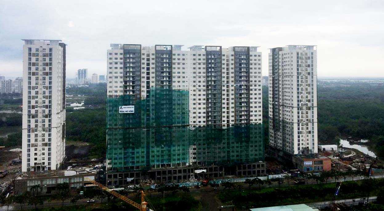 Dự án cơ bản đã hoàn thành phần thô, đang hoàn thiện phần sơn bên ngoài và nội thất