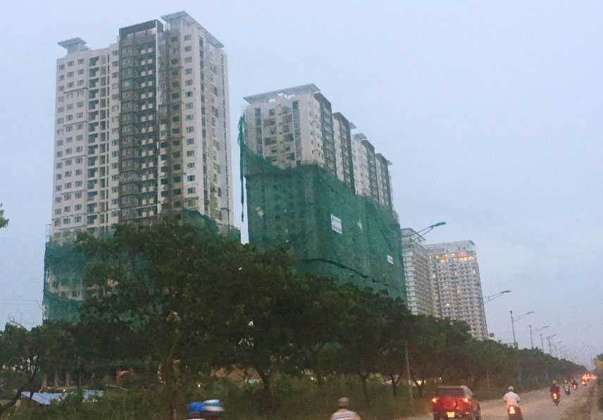 Dự án cơ bản đã hoàn thành phần thô, đang hoàn thiện phần sơn bên ngoài và nội thất