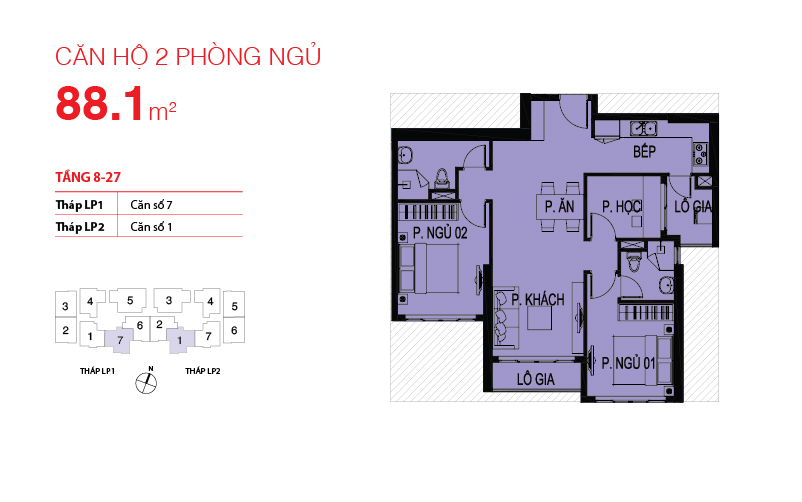 Thiết kế căn hộ 07-LP1, 01-LP2